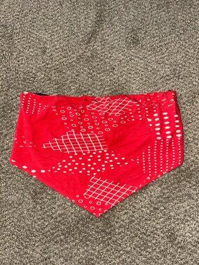 Retro Red Bandana-Style Tube Crop Top